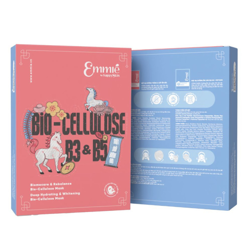 Emmié by HappySkin Bio-Cellulose Mask Collection – Lunar New Year Bính Ngọ 2026